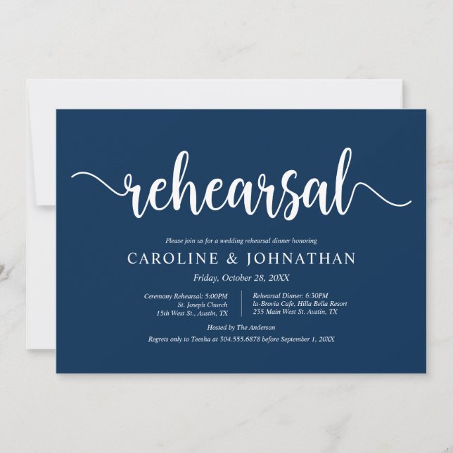 Modern Rustic Farm, Wedding Rehearsal and Dinner Invitation (Front)