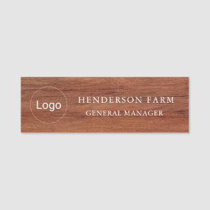 Modern Rustic Farmhouse Business Name Tag