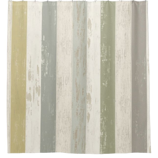 Modern Rustic Gold Grey Sage Green Cream Stripe (Front)