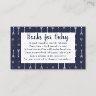 Modern Rustic Grey & Navy Deer Book Request Enclosure Card