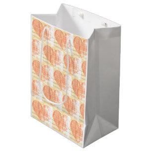 modern rustic heart gift bag