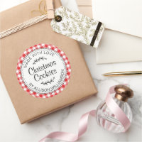 Modern Rustic Homemade Christmas Cookies Red Check