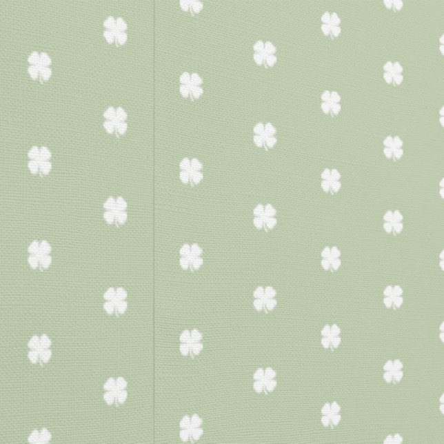 Modern Rustic Light Sage Green Clover Pattern Wallpaper (Seam)