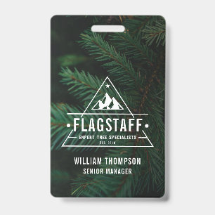 Modern Rustic Masculine Mountain Tree Arborist Badge