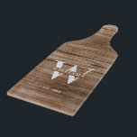Modern Rustic Monogram Family Name Vintage Wood Cutting Board<br><div class="desc">This modern, rustic cutting board features your family monogram and name over a printed medium brown wood backdrop in a retro vintage typography design. Customize with your family name and initial and make this your own unique keepsake for the farmhouse style lake house, family cottage, or country cabin - or...</div>