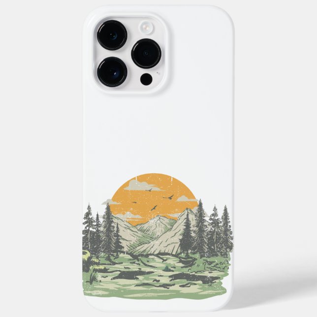 Modern Rustic Mountain Forest Case-Mate iPhone Case (Back)