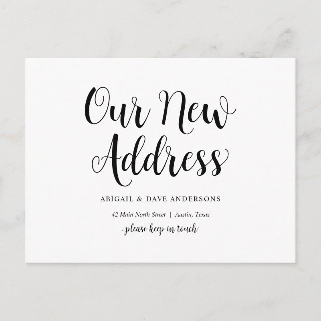 Modern Rustic, Our New Address Announcement Postcard (Front)