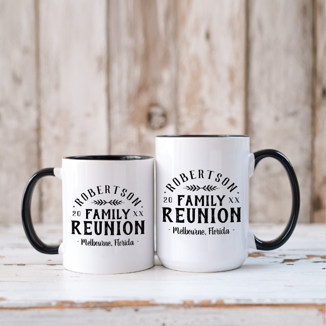 Modern Rustic Personalized Family Reunion Mug (Creator Uploaded)