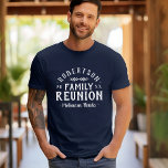 Modern Rustic Personalized Family Reunion Tee<br><div class="desc">Create a custom keepsake Family Reunion t-shirt for babies, kids and adults. Personalize it with your family name, the year, location or any other custom text. Click the Customize It button to change fonts and colours, add your own text and photos. Select from all of our clothing styles to create...</div>