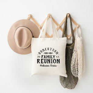 Modern Rustic Personalized Family Reunion Tote Bag