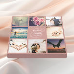 Modern Rustic Pink Ampersand Wedding Photo Collage Canvas Print<br><div class="desc">Modern Elegant Ampersand Wedding Photo Collage</div>