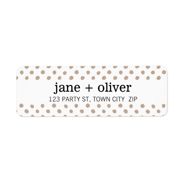 MODERN RUSTIC POLKA DOT pattern cute kraft (Front)