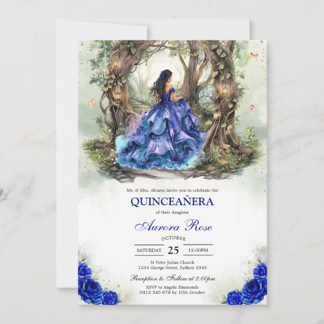 Modern Rustic Quinceanera Invitation (Devant)
