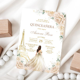 Modern Rustic Quinceanera Invitation