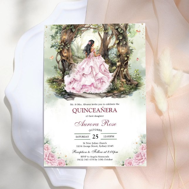 Modern Rustic Quinceanera Invitation (Creator Uploaded)