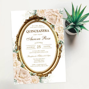 Modern Rustic Quinceanera Invitation