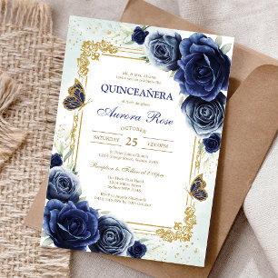 Modern Rustic Quinceanera Invitation