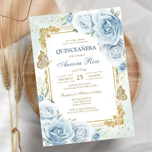 Modern Rustic Quinceanera Invitation