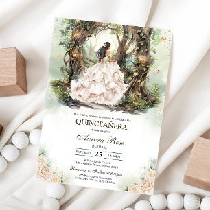 Modern Rustic Quinceanera Invitation