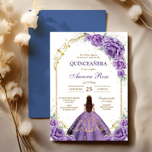 Modern Rustic Quinceanera Invitation