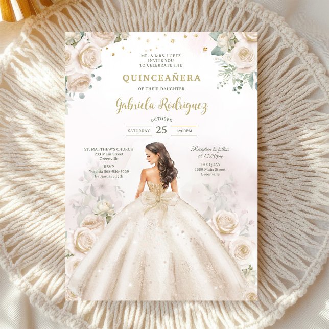 Modern Rustic Quinceanera Invitation (Creator Uploaded)