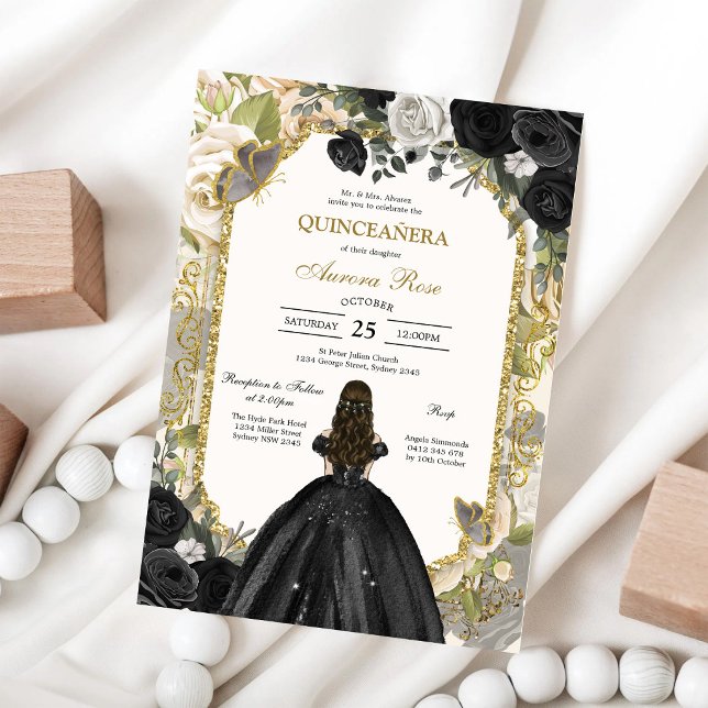 Modern Rustic Quinceanera Invitation (Creator Uploaded)