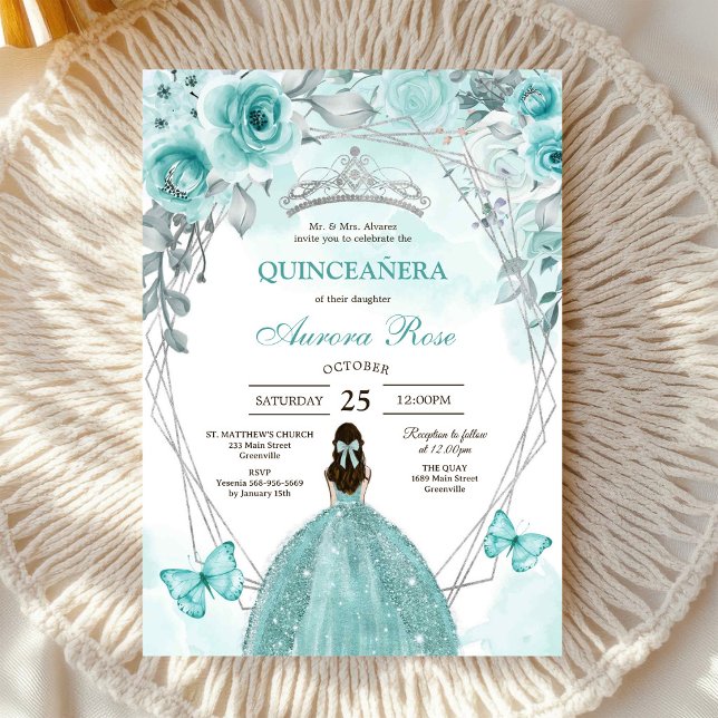 Modern Rustic Quinceanera Invitation (Creator Uploaded)