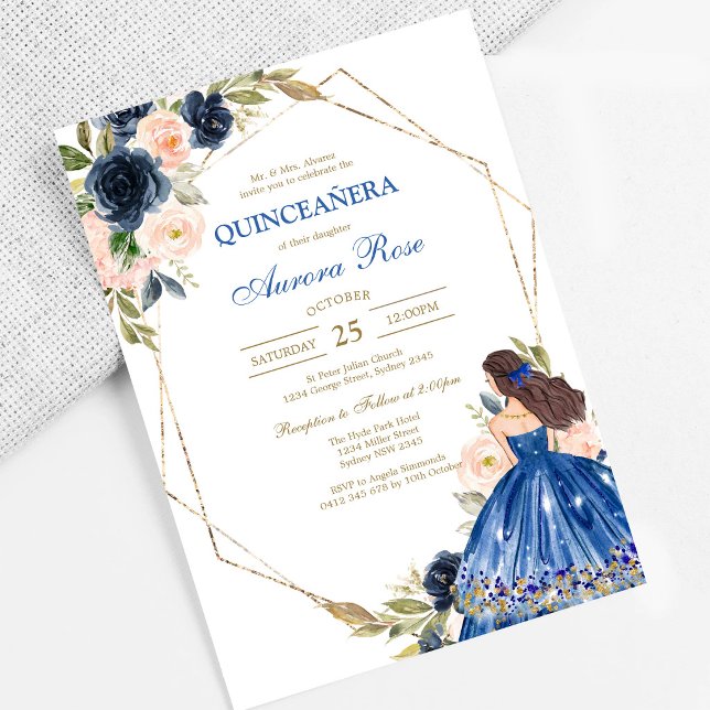 Modern Rustic Quinceanera Invitation (Creator Uploaded)