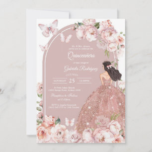 Modern Rustic Quinceanera Invitation