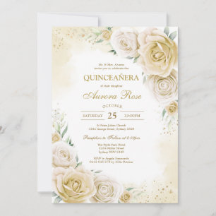 Modern Rustic Quinceanera Invitation