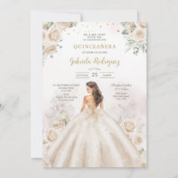 Modern Rustic Quinceanera Invitation