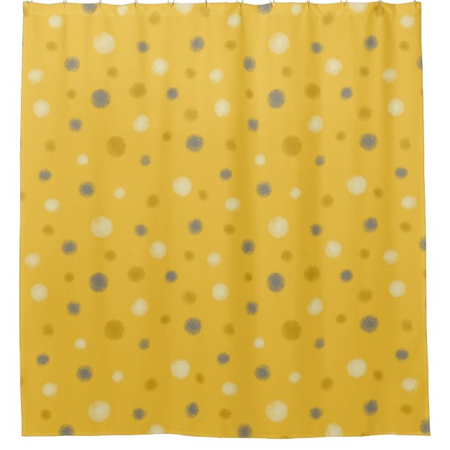 Modern Rustic Random Dots, Grey, Yellow, Mustard (Front)