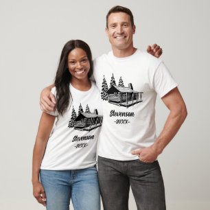 Modern Rustic   Retro Vintage Custom Family Name T-Shirt