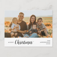 Modern Rustic Romantic, Merry Christmas Family