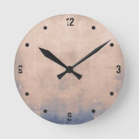 Modern rustic Rose Gold Blue abstract