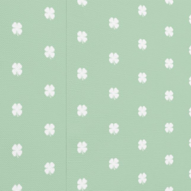 Modern Rustic Sage Green Small Clover Pattern Wallpaper (Seam)