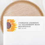Modern Rustic Sunflower Wedding Return address<br><div class="desc">This modern rustic address label is decorated with a watercolor of a single sunflower.
Customize it with your name and details.</div>