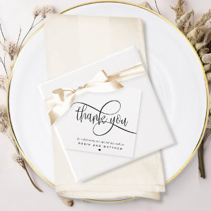 Modern Rustic, Thank You Script, Kraft Favour Tags