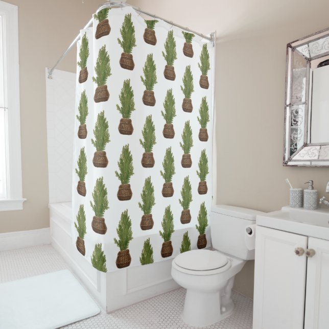 Modern Rustic Watercolor Christmas Tree Holiday (In Situ)