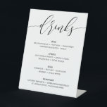 Modern Rustic Wedding Bar Menu Sign Drinks<br><div class="desc">ALBA • This charming bar menu sign in black and white is fabulous for modern and romantic weddings. The collection is halfway between simplicity, elegance, and passion conveyed by the gorgeous script calligraphy in a contemporary style. Printed on a Kraft paper, this collection is also ideal for modern rustic weddings....</div>
