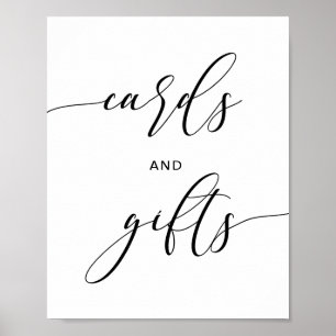Modern Rustic Wedding Cards & Gifts Tabletop Sign
