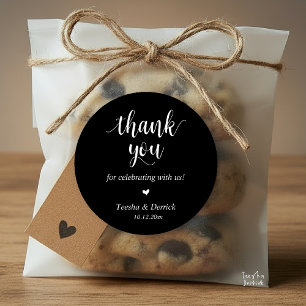 Modern Rustic Wedding Dinner Thank You Gifts Classic Round Sticker