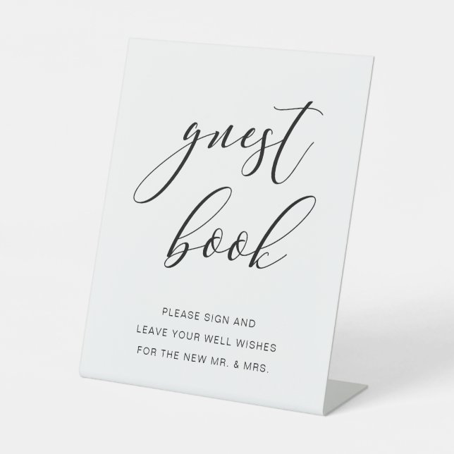 Modern Rustic Wedding Guestbook Sign Script (Front)