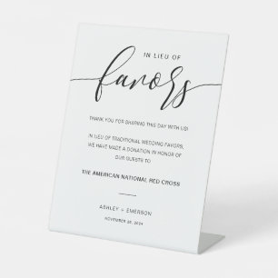 Modern Rustic Wedding In Lieu Of Favours Sign