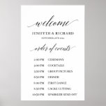 Modern rustic wedding order of service program poster<br><div class="desc">Modern rustic wedding order of service program sign poster 24h36,  Contact me for matching items or for customization,  Blush Roses ©</div>