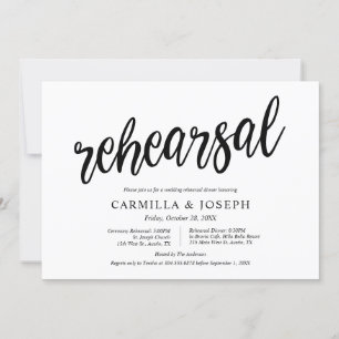 Modern Rustic, Wedding Rehearsal and Dinner Invitation