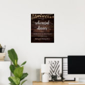 Modern Rustic, Wedding Rehearsal Dinner Welcome Poster (Home Office)