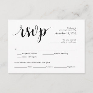 Modern Rustic Wedding RSVP Enclosure Card