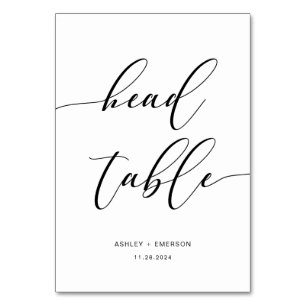 Modern Rustic Wedding Table Number Head Table