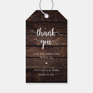 Modern Rustic, Wedding Thank you Gift Tags